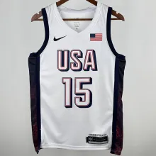 2025 Team USA BOOKER #15 White NBA Jerseys