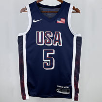 2025 Team USA EDWARDS #5 Sapphire Blue NBA Jerseys