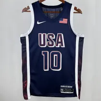 2025 Team USA TATUM #10 Sapphire Blue NBA Jerseys
