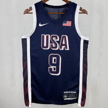 2025 Team USA HALIBURTON #9 Sapphire Blue NBA Jerseys