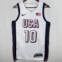 2025 Team USA TATUM #10 White NBA Jerseys