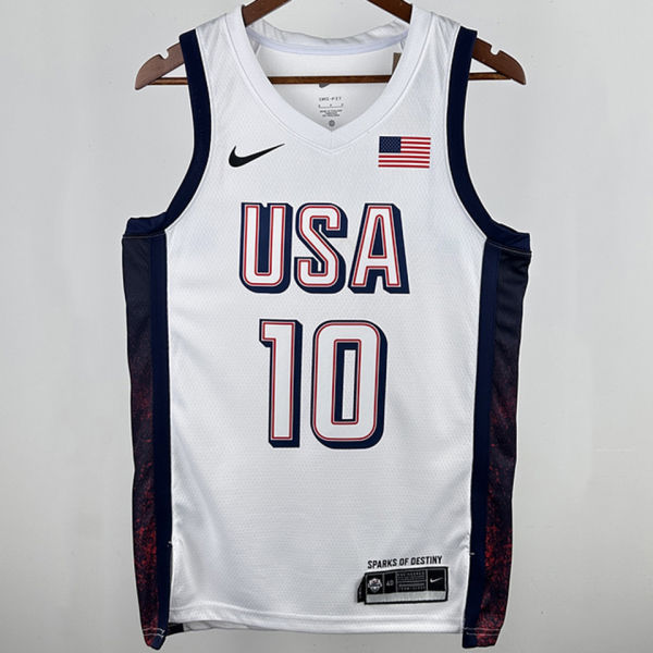 2025 Team USA TATUM #10 White NBA Jerseys