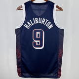 2025 Team USA HALIBURTON #9 Sapphire Blue NBA Jerseys