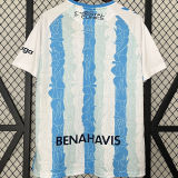2024/25 Malaga Home White Fans Soccer Jersey（Have La Liga patch）带西甲章