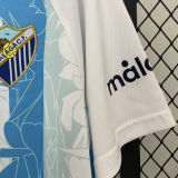 2024/25 Malaga Home White Fans Soccer Jersey（Have La Liga patch）带西甲章