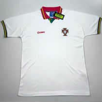 1995/96 Portugal Away White Retro Soccer Jersey