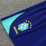2025 Brazil Sapphire Blue Vest Training Jersey(A Set)