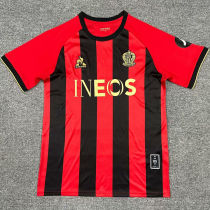 2023/24 Nice Home Red Black Fans Soccer Jersey