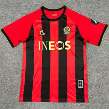 2023/24 Nice Home Red Black Fans Soccer Jersey