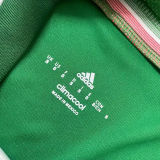 2014 Mexico Home Green Retro Long Sleeve Soccer Jersey