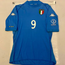 2002 taly Home Blue Retro Soccer Jersey  No armband 没有臂章