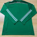 2014 Mexico Home Green Retro Long Sleeve Soccer Jersey
