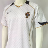 2014 Portugal Away White Retro Soccer Jersey