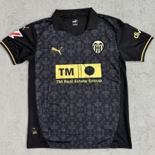 2024/25 Valencia Away Black Fans Soccer Jersey