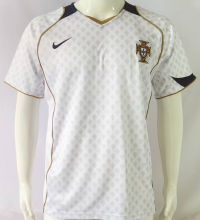 2014 Portugal Away White Retro Soccer Jersey