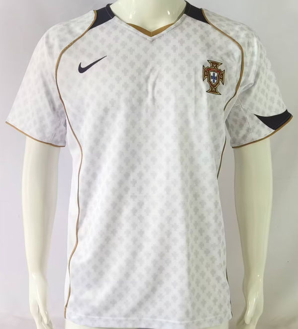 2014 Portugal Away White Retro Soccer Jersey