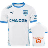2024/25 MS 1:1 Quality Home White Fans Soccer Jersey (Print All Sponsor) 背下+袖+右臂上广告