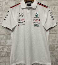 2024/25 Mercedes AMG Petronas F1 White Team POLO T-Shirt (有领)