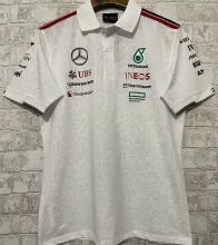 2024/25 Mercedes AMG Petronas F1 White Team POLO T-Shirt (有领)