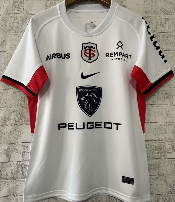 20224/25 Stade Toulousain Away White Rugby Shirt 图卢斯