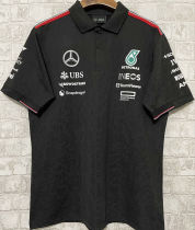 2024/25 Mercedes AMG Petronas F1 Black Team POLO T-Shirt (有领)
