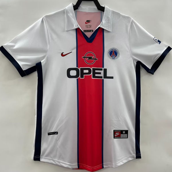 1998/99 PSG Away White Retro Soccer Jersey