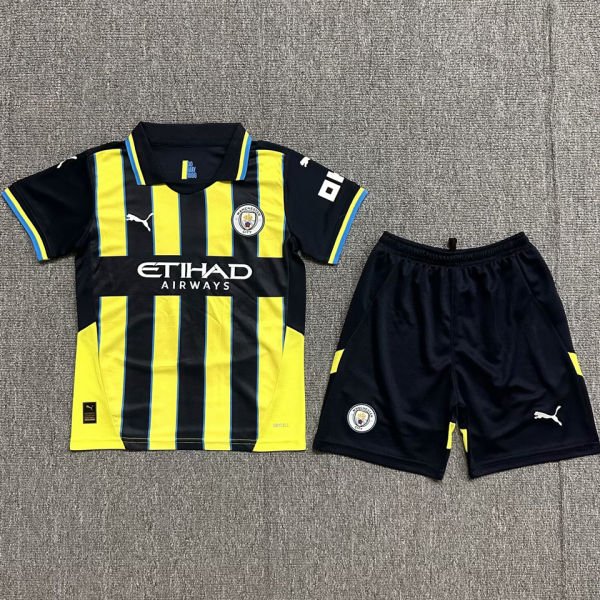 2024/25 Man City Away Kids Soccer Jersey
