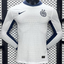 2024/25 In Milan Away White Player Version Long Sleeve Jersey