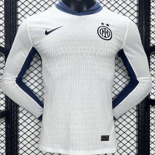2024/25 In Milan Away White Player Version Long Sleeve Jersey