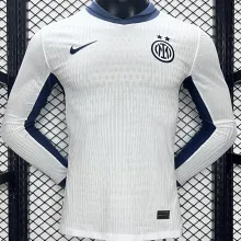 2024/25 In Milan Away White Player Version Long Sleeve Jersey