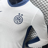 2024/25 In Milan Away White Player Version Long Sleeve Jersey