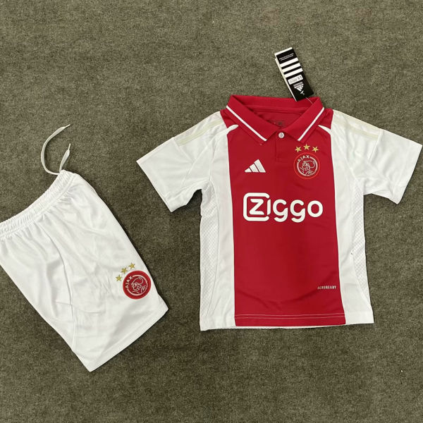 2024/25 AA Home Kids Soccer Jersey 白色纽扣