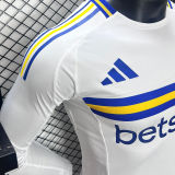 2024/25 Boca Away White Player Version Long Sleeve Jersey