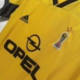 1999/2000 AC Milan Away Yellow Retro Soccer Jersey