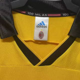 1999/2000 AC Milan Away Yellow Retro Soccer Jersey
