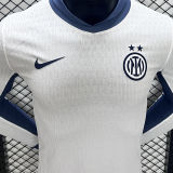 2024/25 In Milan Away White Player Version Long Sleeve Jersey