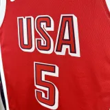 2024 Team USA EDWARDS #5 Red NBA Jersey