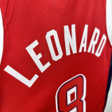 2024 Team USA LEONARD #8 Red NBA Jersey