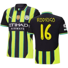 RODRIGO #16 Man City 1:1 Quality Away Fans Soccer Jersey 2024/25 （UCL Font) ★★
