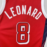 2024 Team USA LEONARD #8 Red NBA Jersey