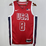 2024 Team USA LEONARD #8 Red NBA Jersey