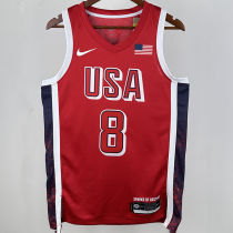 2024 Team USA LEONARD #8 Red NBA Jersey