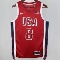 2024 Team USA LEONARD #8 Red NBA Jersey