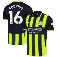 RODRIGO #16 Man City 1:1 Quality Away Fans Soccer Jersey 2024/25 (League Font） ★★