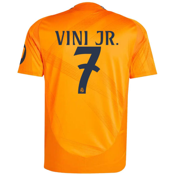 VINI JR． #7 RM 1:1 Quality Away Orange Fans Jersey 2024/25（UCL Font) ★★