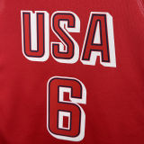 2024 Team USA JAMES #6 Red NBA Jersey