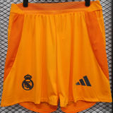 2024/25 RM Away Orange Player Version Shorts Pants 球员版