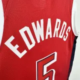 2024 Team USA EDWARDS #5 Red NBA Jersey