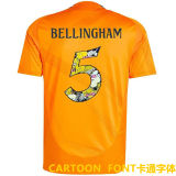 2024/25 RM 1:1 Quality Away Orange Fans Soccer Jersey