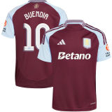 BUENDIA #10 Aston Villa Home Fans Soccer Jersey 2024/25 (UCL Font) ★★